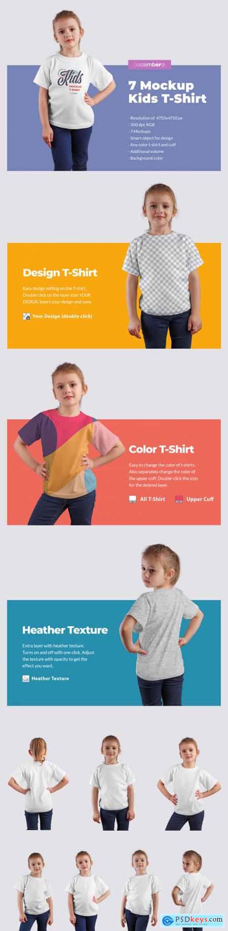 Download 7 Kids T-Shirt Mockups » Free Download Photoshop Vector ...