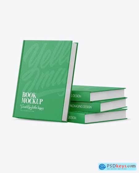 Hardcover Books w- Fabric Cover Mockup 60962