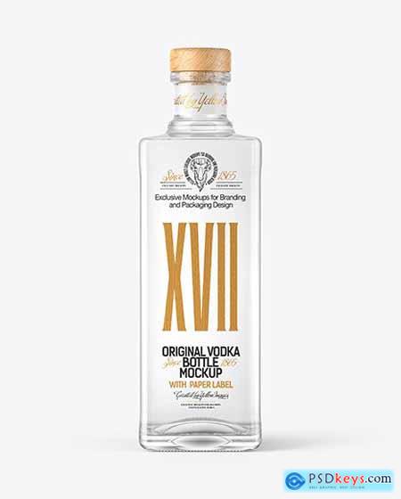 Square Vodka Bottle Mockup 61300