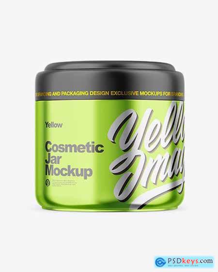Metallic Cosmetic Jar Mockup 61265