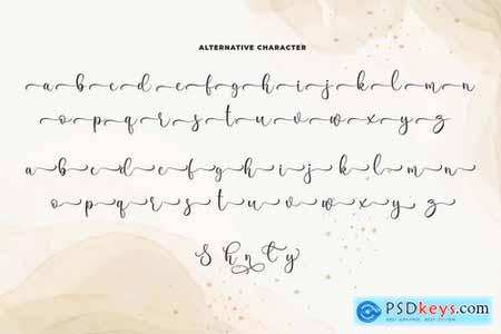 Shanley - Romantic Calligraphy Font
