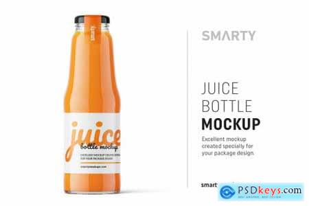 Carrot juice bottle mockup 4854006