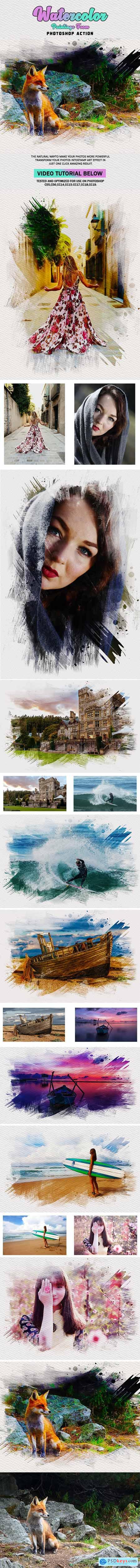 Watercolor Paintings From Photoshop Actions 26086825