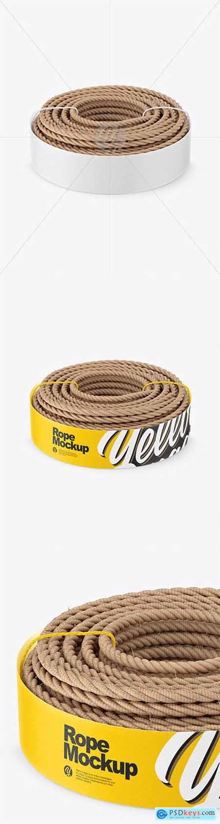 Twisted Sisal Rope Package Mockup - High-Angle View 61259