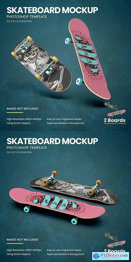 Skateboard Mockup template design Photoshop