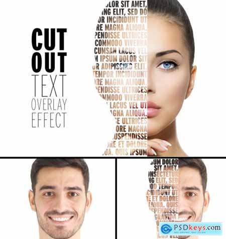 Cut Out Overlay Text Effect Mockup 356194601