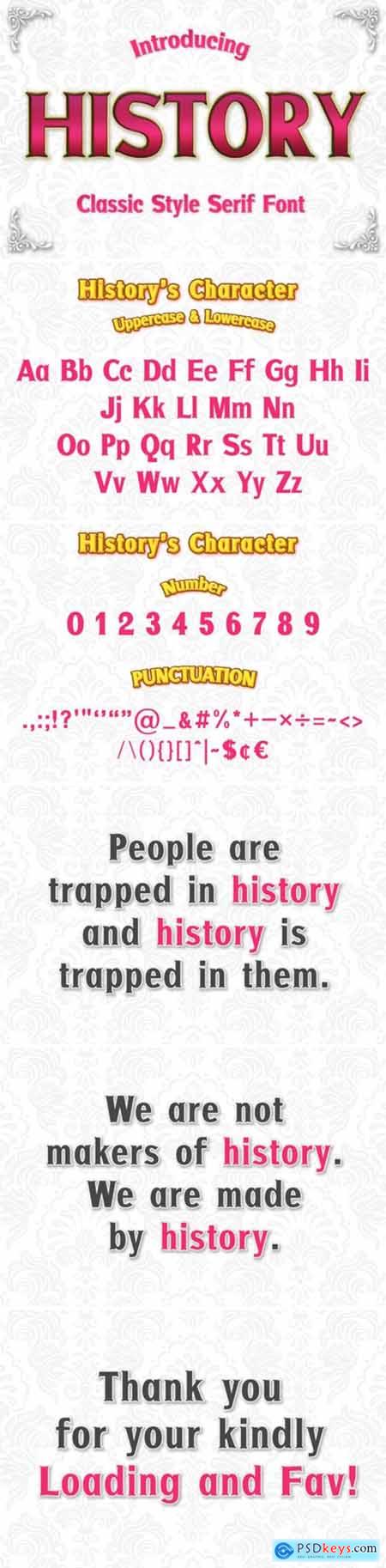 History Font