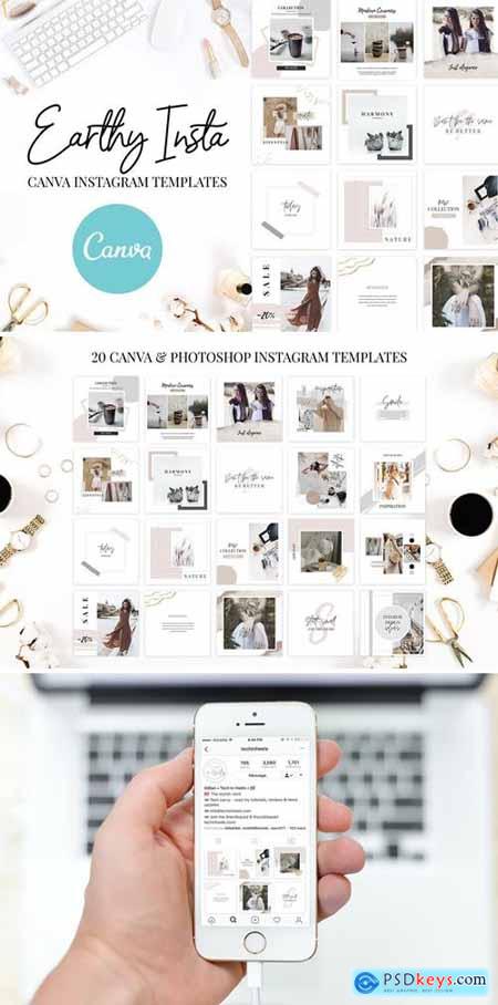 Canva Instagram Templates Earthy