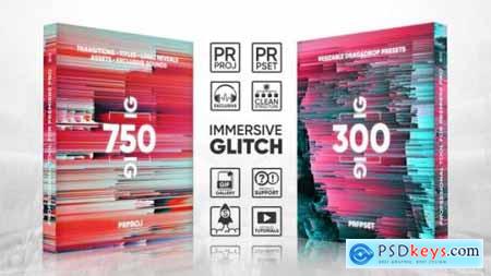 Glitch Transitions, Presets, Titles, Logos, Assets, Sound FX Pack 22228853