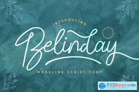 Belinday - Monoline Script Font 5040651