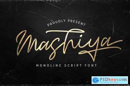 Mashiya - Monoline Script Font 5048351