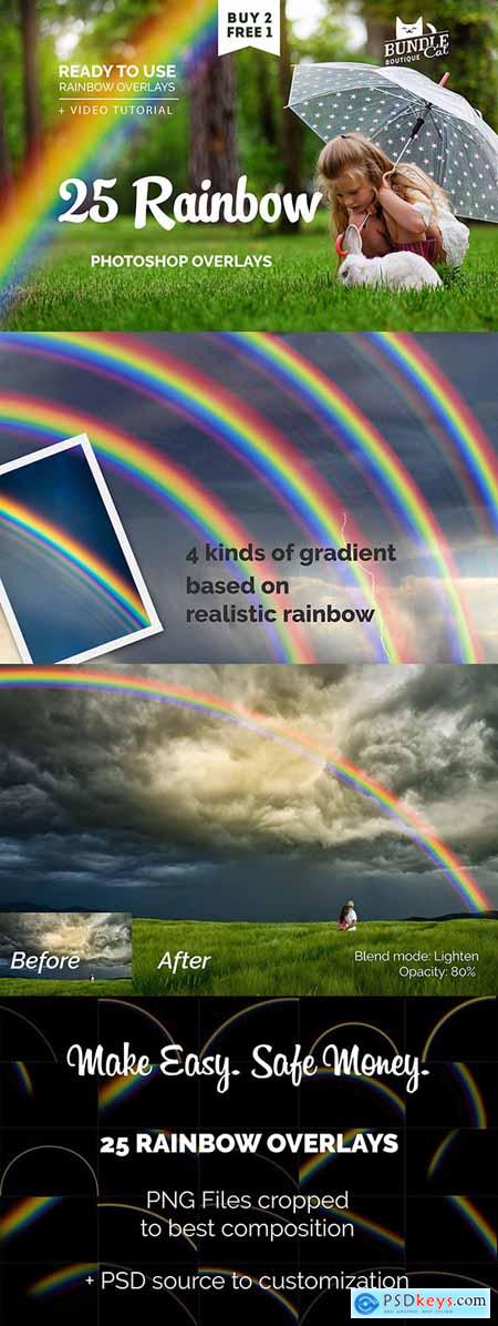 25 Rainbow Photo Overlays 26693327