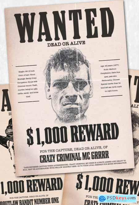 Wanted Poster Layout 357002072