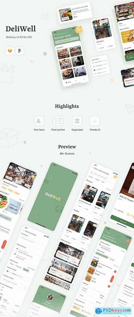 Delivery App UI Kit for iOS
