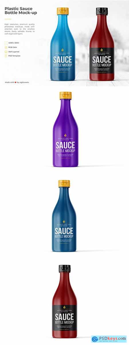Plastic Sauce Bottle Mock-Up Template