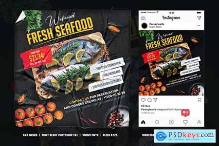 Seafood flyer & Instagram post