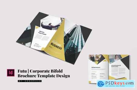 Futu - Corporate Bifold Brochure Template Design