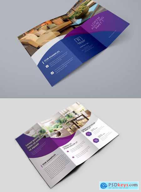 Multiparpose Trifold Brochure with Purple Accents 357224346