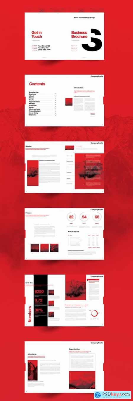 Red Business Brochure Layout 357222078