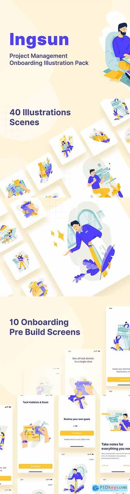 Ingsun - Project Management Onboarding Illustrations Pack