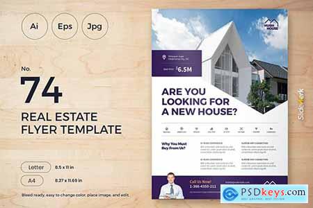 Real Estate Flyer Template 74 - Slidewerk