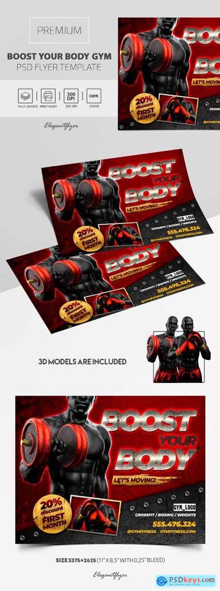 Boost Your Body GYM  Premium PSD Flyer Template