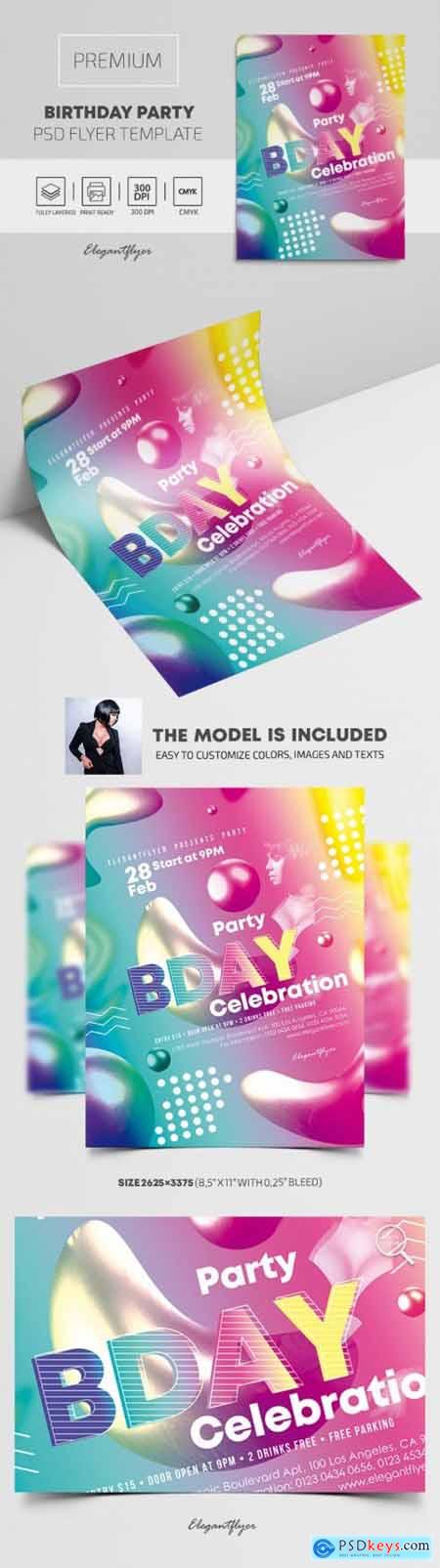 Birthday Party  Premium PSD Flyer Template