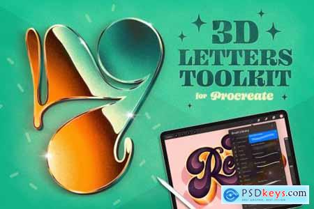3D Letters Toolkit for Procreate 4904895