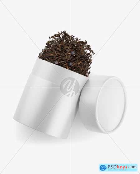 Glossy Paper Tube W- Tea Mockup 62003