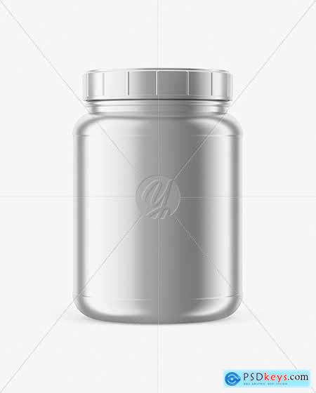 Matte Metallized Protein Jar Mockup 62046