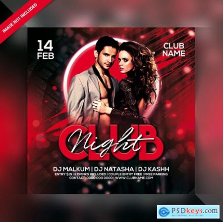 Club night party flyer Premium Psd964