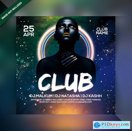 Club night party flyer Premium Psd