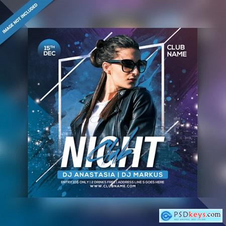 Night club party flyer Premium Psd