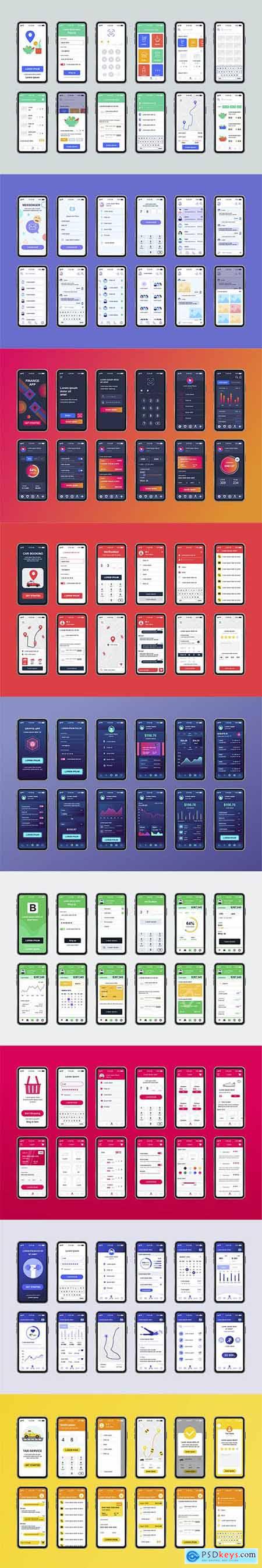 Mobile App UI Kits Pack