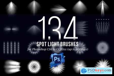 134 Spotlight Brushes for Photoshop 4445949