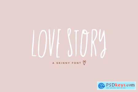 Love Story Skinny Font 5055887