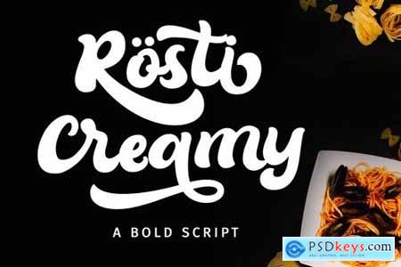 R&#246;sti Creamy - Bold Script Font