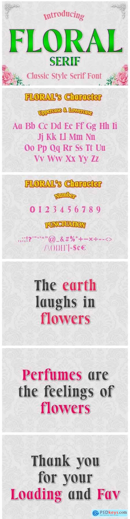 Floral Serif Font