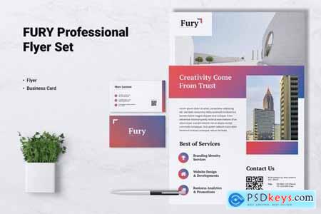 FURY Creative Agency Flyer & Business Card