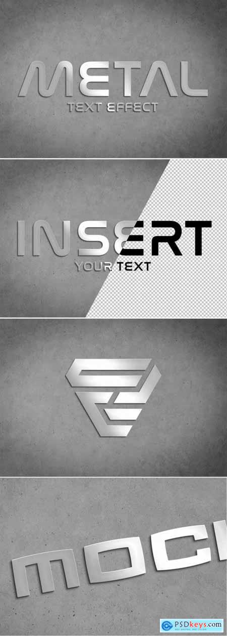 Metal Text Effect Style Mockup 358111745