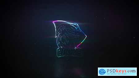 Neon Glass - Glitch Logo Reveal 27170713