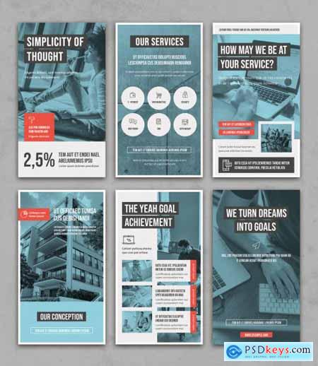 Pale Blue and Gray Social Media Story Layouts 358375042