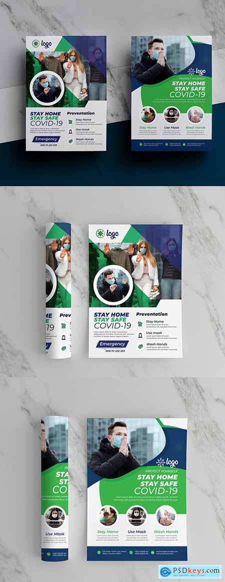 COVID-19 Health Awareness Flyer Layout Pack 348953062