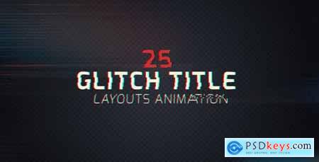25 Glitch Title Animation Pack 9718327
