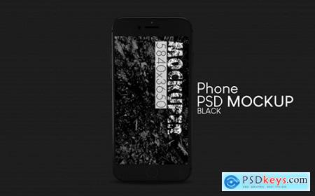 Black smartphone psd mockup Premium Psd