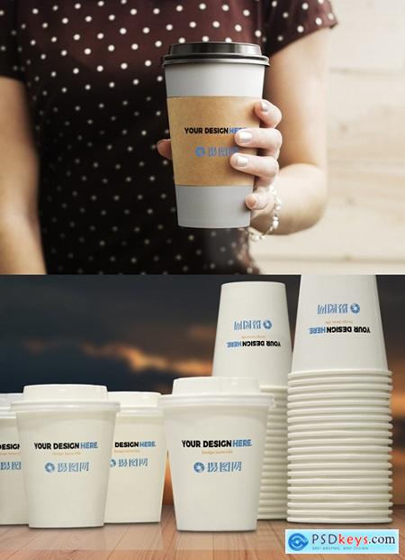 coffee cup packaging mockup