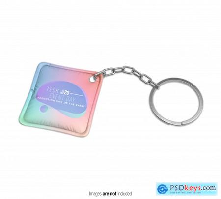 Square promotion pillow keychain Premium Psd