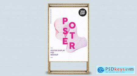 Vertical poster with wood frame Premium Psd