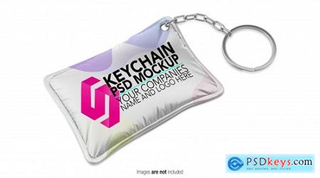 Rectangular promotion pillow keychain Premium Psd
