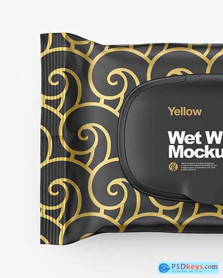 Wet Wipes Pack With Plastic Cap Mockup